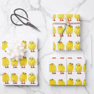 Easter Chicks Wrapping Paper Sheet