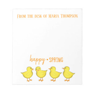 Easter Chics Spring Whimsical  Notepad