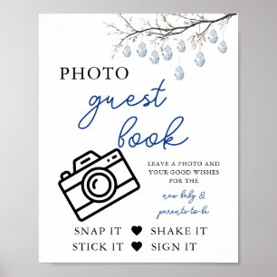 Easter Chinoiserie Baby Shower Photo Guest Book