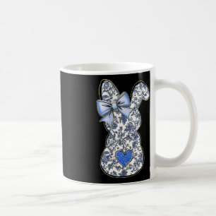 Easter Chinoiserie Floral Bunny With Cute Blue Bow Coffee Mug