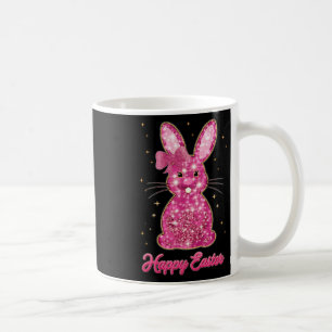 Easter Chinoiserie Floral Bunny With Cute Blue Bow Coffee Mug