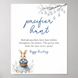 Easter Chinoiserie Pacifier Hunt Baby Shower  Poster