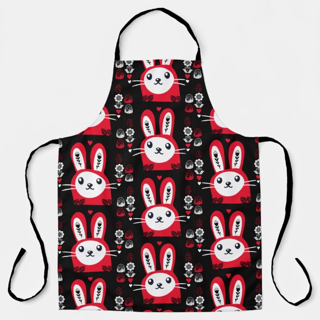 Easter Chocolate Bunny Decor Apron (Front)