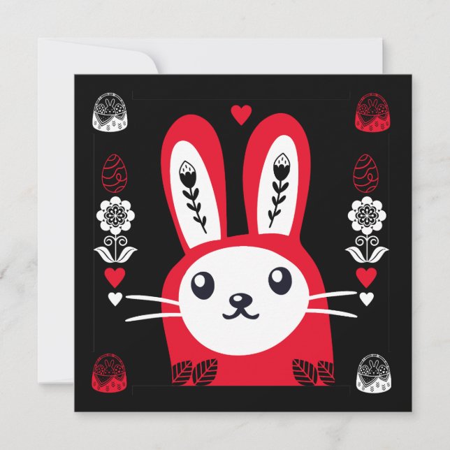 Easter Chocolate Bunny Decor Card (Front)