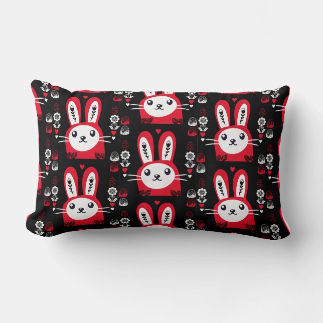 Easter Chocolate Bunny Decor Lumbar Cushion (Front)