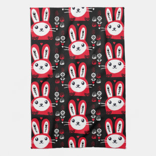 Easter Chocolate Bunny Decor Tea Towel