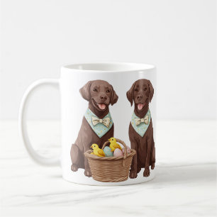 Easter Chocolate Labrador Retriever Dogs Coffee Mug