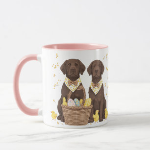 Easter Chocolate Labrador Retriever Dogs Mug