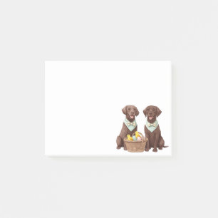 Easter Chocolate Labrador Retriever Dogs Post-it Notes