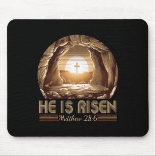 Easter Christian He Is Risen Jesus Empty Tomb Men Mouse Pad