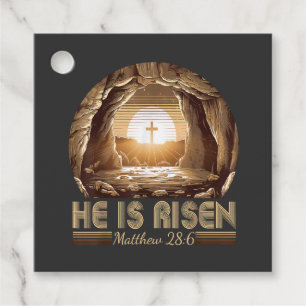 Easter Christian He is Risen Jesus Favour Tags