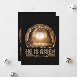 Easter Christian He is Risen Jesus Holiday Card