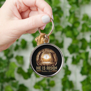 Easter Christian He is Risen Jesus  Key Ring