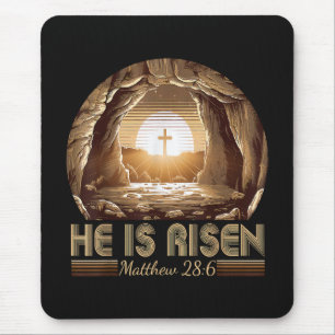 Easter Christian He is Risen Jesus Mouse Pad