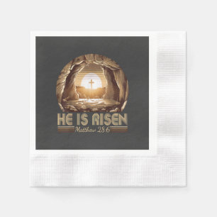 Easter Christian He is Risen Jesus Napkin