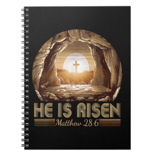 Easter Christian He is Risen Jesus Notebook