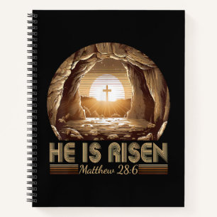 Easter Christian He is Risen Jesus Notebook