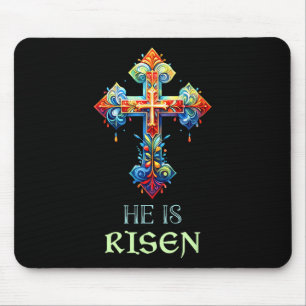 Easter Christian He Is Risen Resurrection Orthodox Mouse Pad