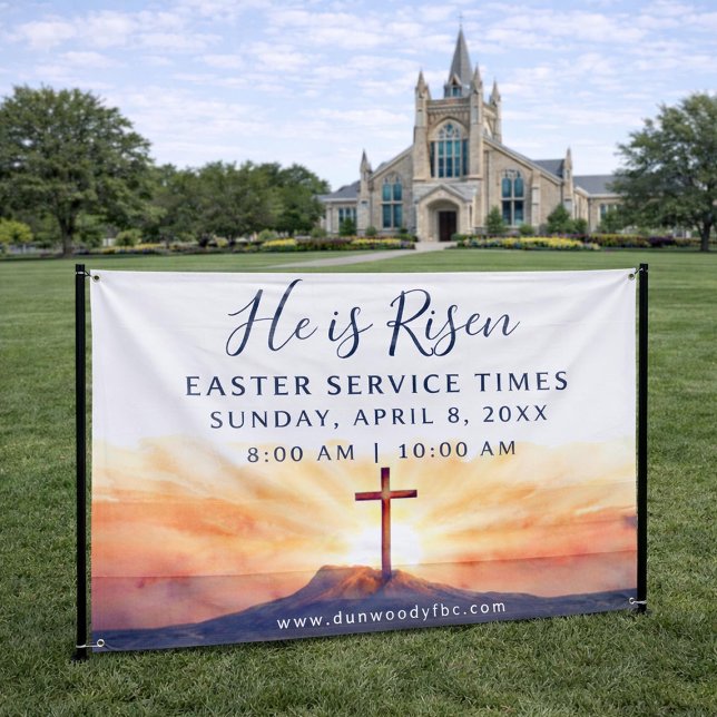 Easter Church Service Banner for Outdoor Use (Creator Uploaded)