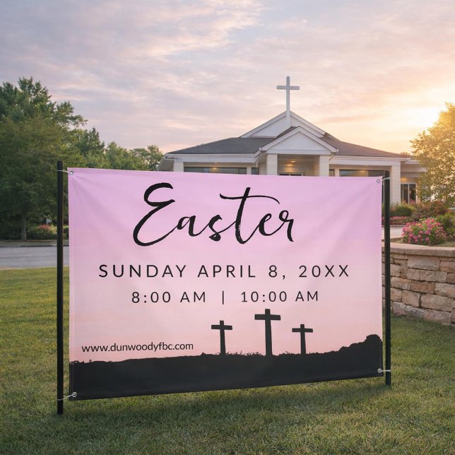 Easter Church Service Banner for Outdoor Use (Creator Uploaded)