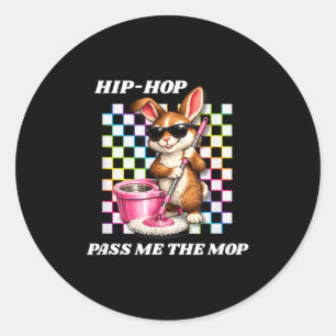 Easter cleaning classic round sticker