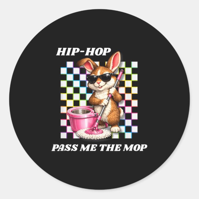 Easter cleaning  classic round sticker (Front)