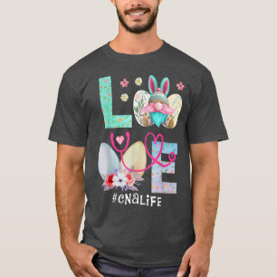 Easter CNA Life Love Bunnies Stethoscope Nursing E T-Shirt