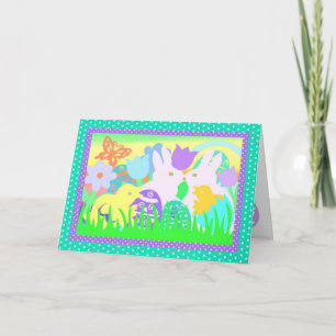 Easter collage cutout II Holiday Card