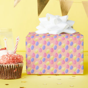 Easter colour eggs wrapping paper