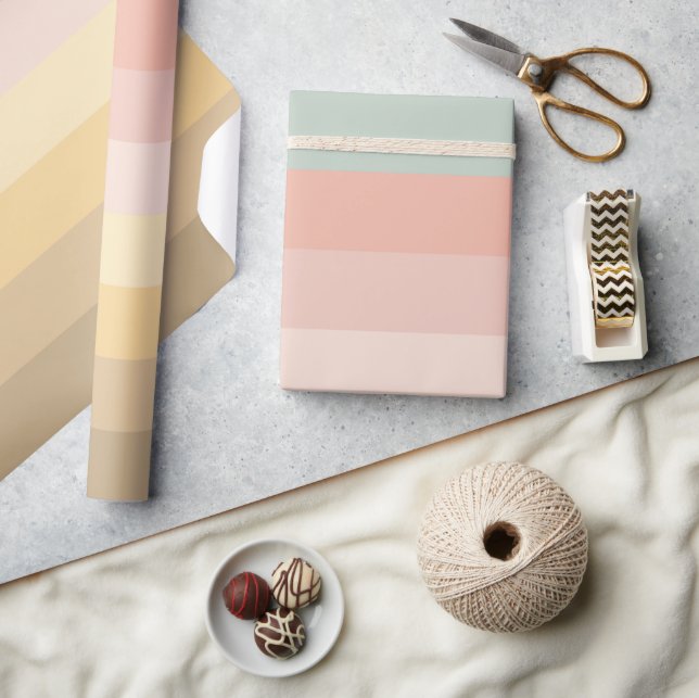 Easter Colour Stripes Pattern Wrapping Paper (Crafts)
