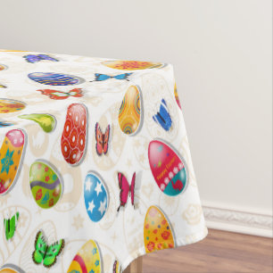 Easter Coloured Eggs Tablecloth