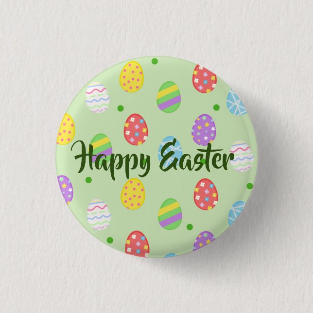 Easter colourful Eggs Festive   3 Cm Round Badge (Front)
