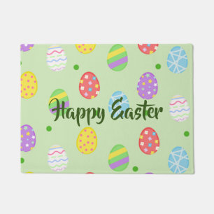 Easter colourful Eggs Festive Doormat