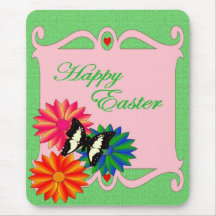 Easter Colourful Flowers and Butterfly