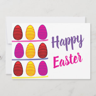 Easter Colourful Happy Easter Eggs Easter Holiday Card