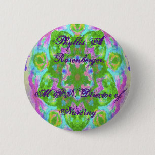 Easter colourful kaleidoscope design image 6 cm round badge