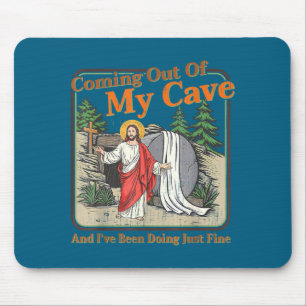 Easter coming out cave jesus graphic men women mouse pad