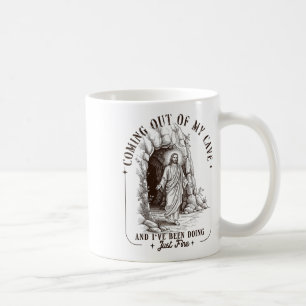 Easter Coming Out My Cave Jesus Resurrection Men W Coffee Mug