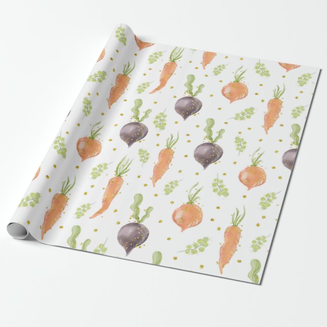 Easter Cookie Cutters Wrapping Paper (Unrolled)