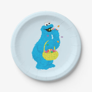 Easter Cookie Monster Paper Plate