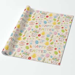 Easter Cookie Pattern Wrapping Paper