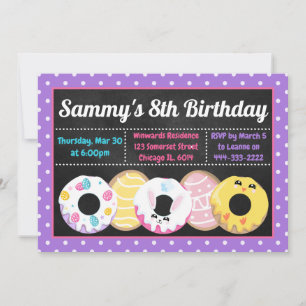 Easter Cookies Doughnuts and Sweets Birthday Party Invitation