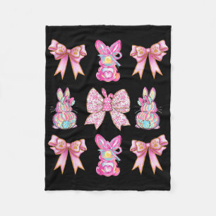 Easter Coquette Easter Bunny Coquette Brushstroke Fleece Blanket