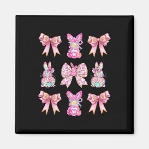Easter Coquette Easter Bunny Coquette Brushstroke  Magnet