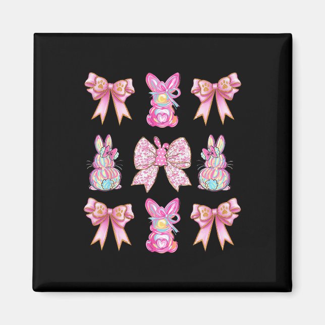 Easter Coquette Easter Bunny Coquette Brushstroke  Magnet (Front)
