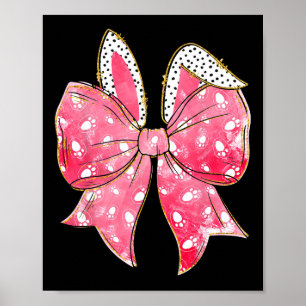 Easter Coquette Happy Easter Bunny Bow Easter Bunn Poster