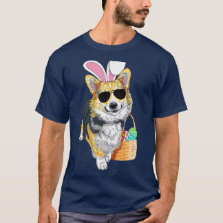 Easter Corgi Black and Tan  T-Shirt