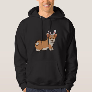 Easter Corgi With Bunny Ears Costume Funny Easter Hoodie