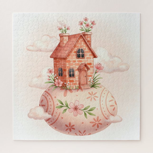 Easter cosy house jigsaw puzzle (Vertical)