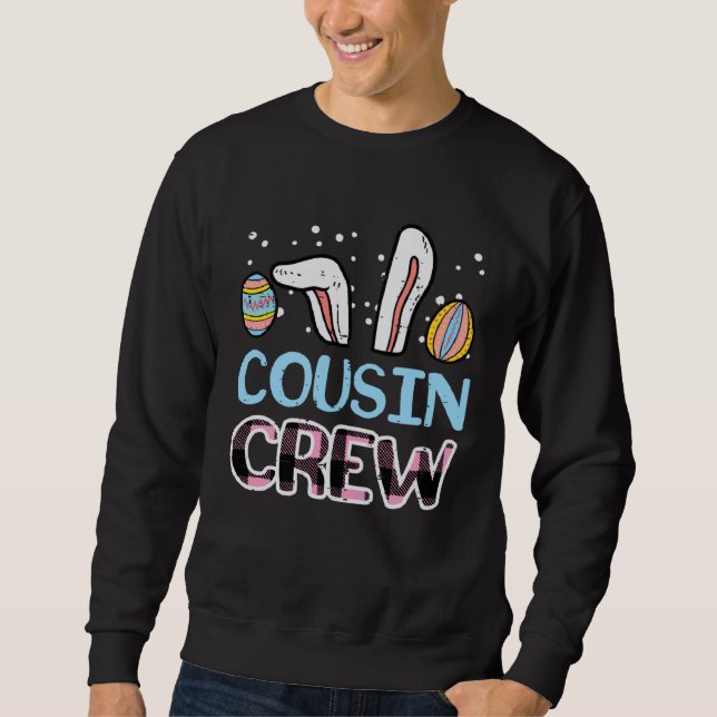 Easter Cousin Crew Family Matching Boys Girls Kids Sweatshirt (Front)